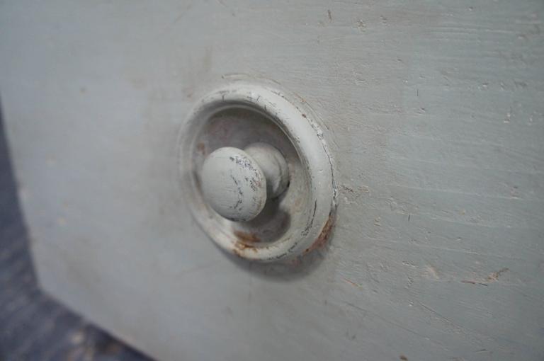 French Antique Painted Pine Chest of Drawers/Bank of Drawers Zinc Top