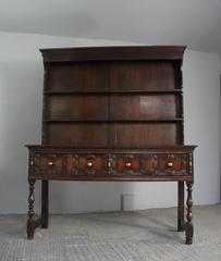 19th Century English Oak Carolean Style Dresser