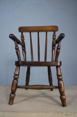 Early 20th Century Child's Slat Back Oak Windsor Chair