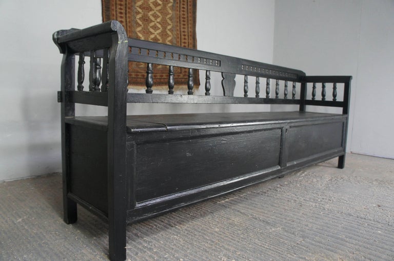 Huge Painted Pine Storage Bench For Sale At 1stdibs