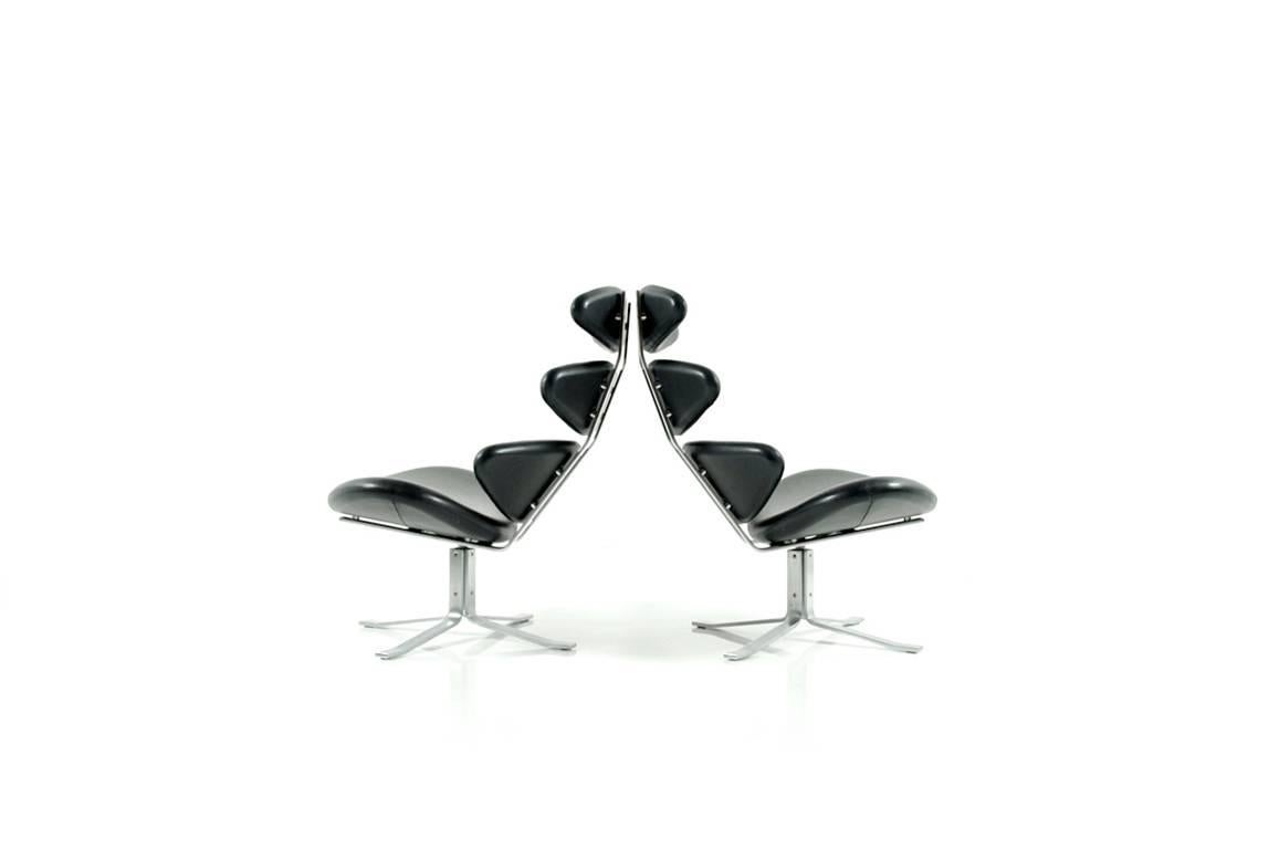 Pair of Corona Chairs by Poul M. Volther 2