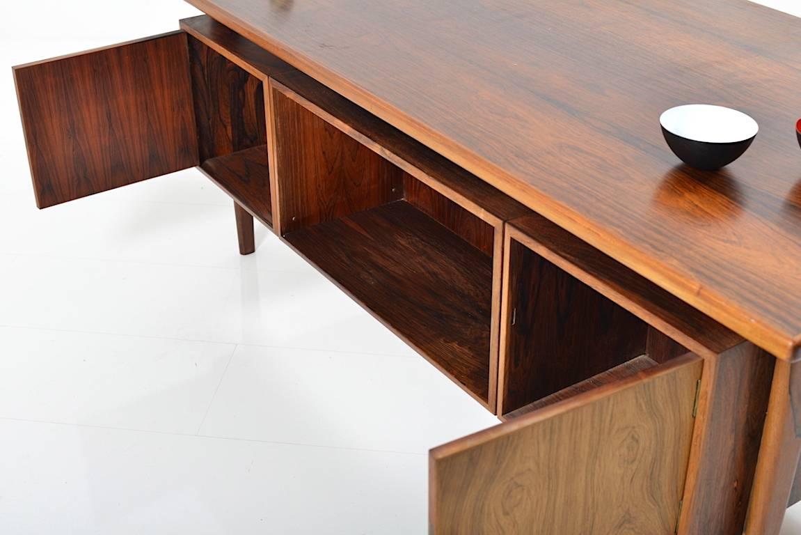Rosewood Large Freestanding Desk by Kai Kristiansen