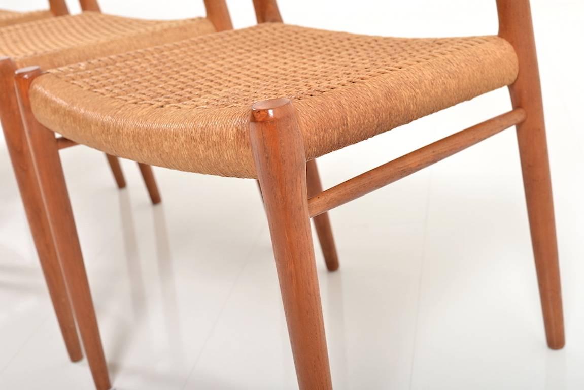 Mid-20th Century Set of Four Dining Chairs by Niels O. Møller