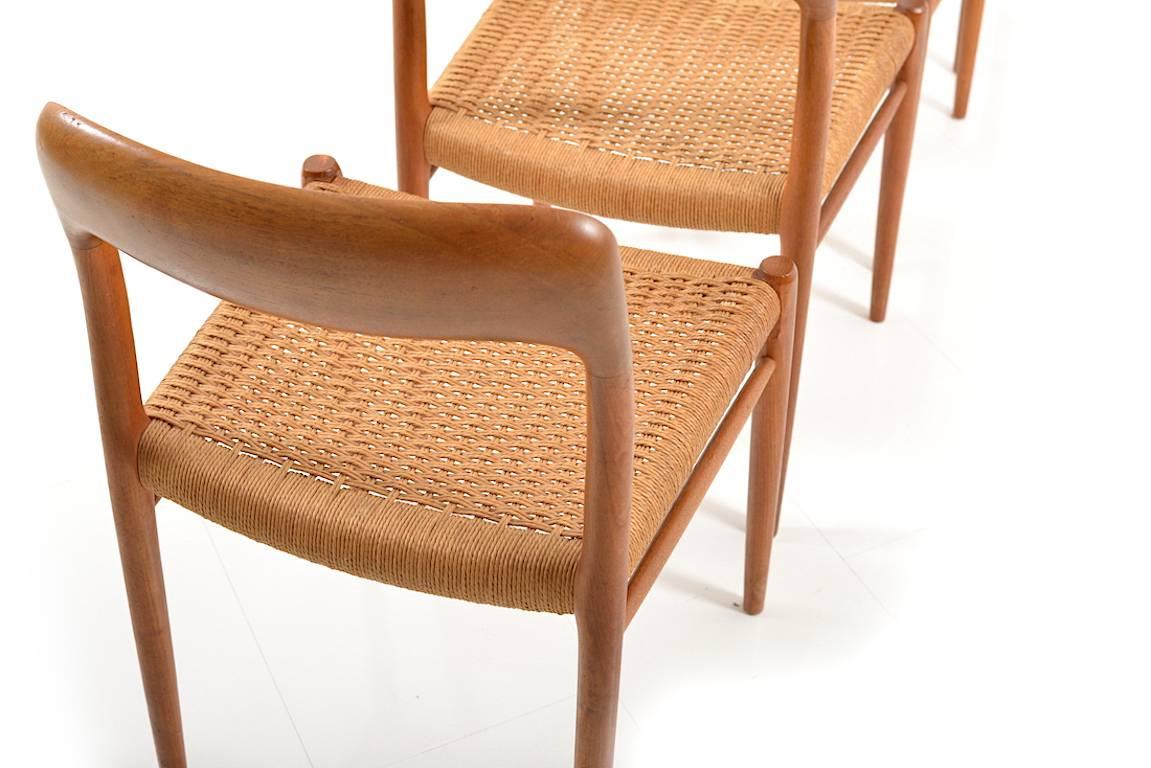 Set of Four Dining Chairs by Niels O. Møller 1