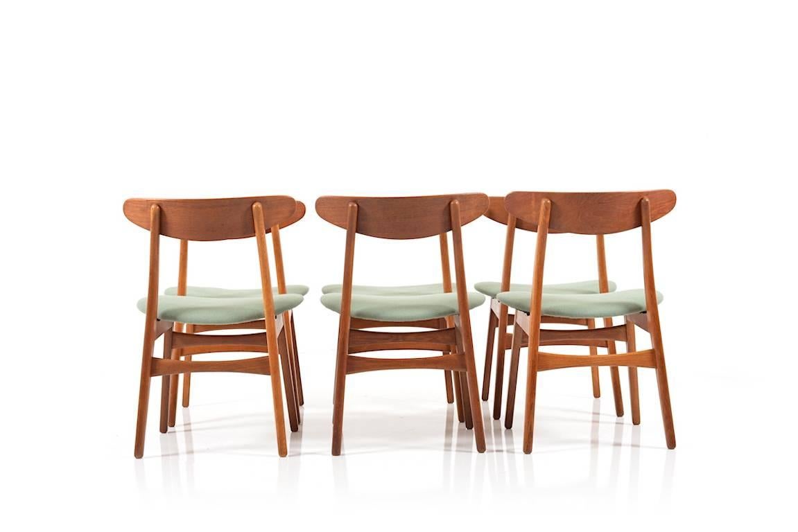 Scandinavian Modern Set of Six Early Hans Wegner “CH-30” Chairs