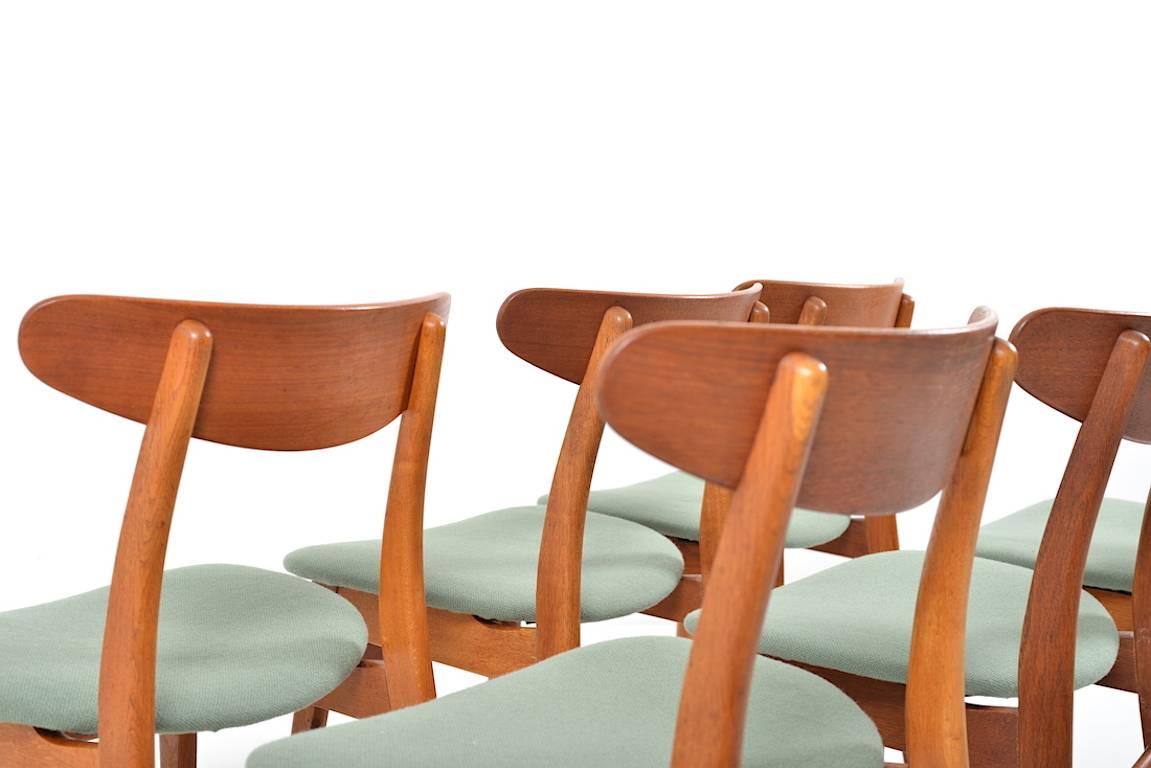 Mid-20th Century Set of Six Early Hans Wegner “CH-30” Chairs