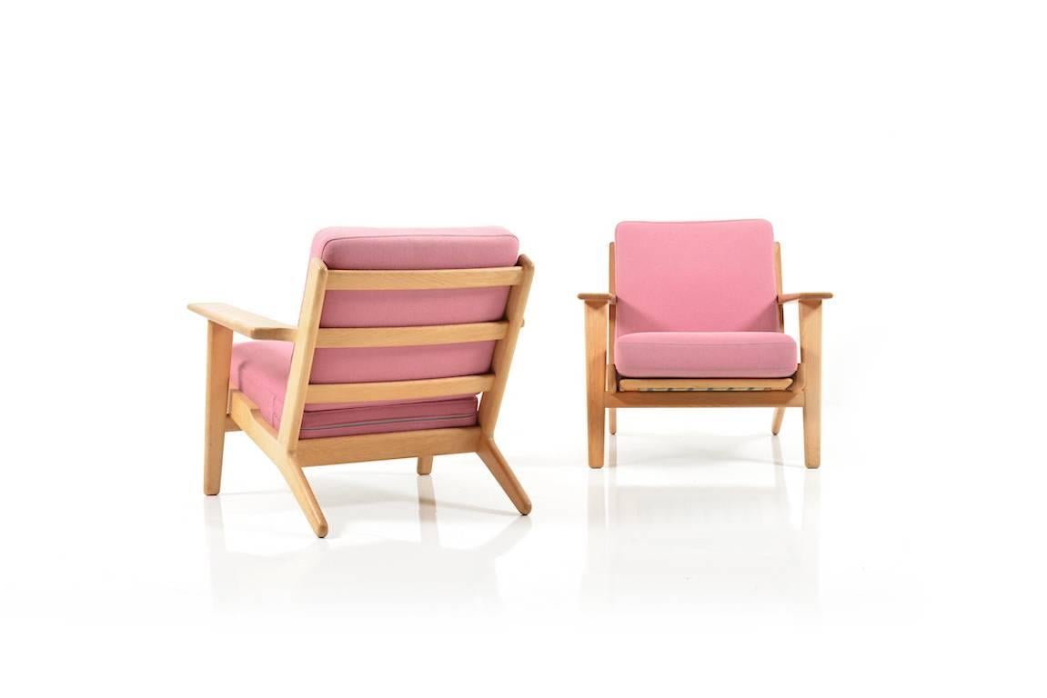 Mid-20th Century GE-290 Pair of Easychair in Oak by Hans J. Wegner