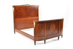 French 19th Century Louis Seize Bed, Gildet Bronze or Mahogany