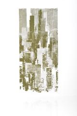 Textile Wall Panel by Otto Nielsen for Grautex Denmark. "Sky View" Handprinted