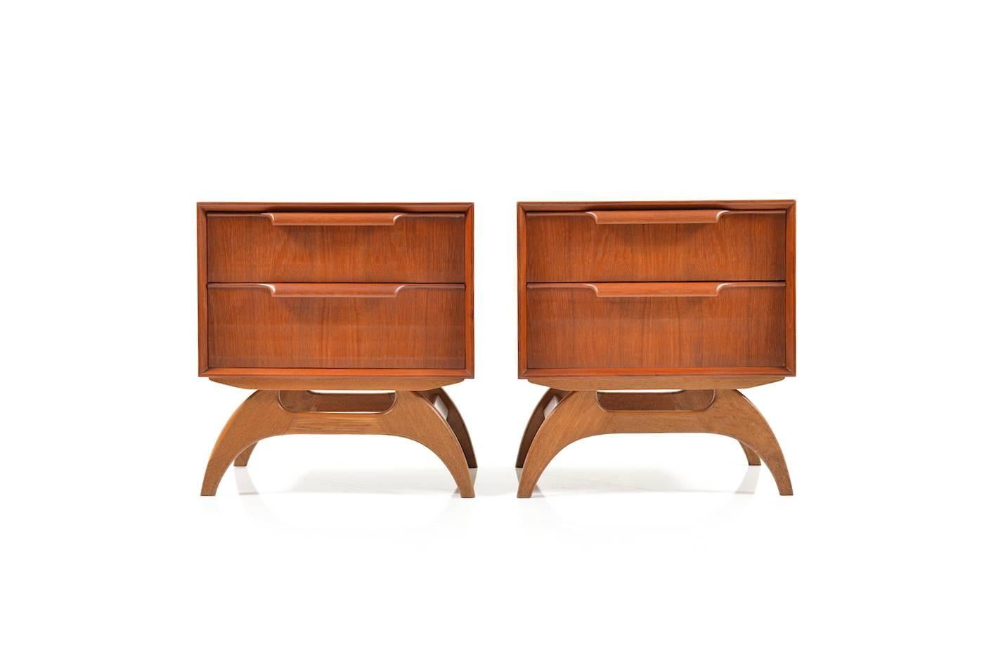 Pair of Rare Danish Chest of Drawers in Teak and Oak, 1950s In Good Condition In Handewitt, DE