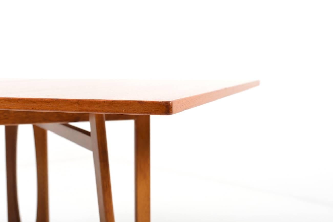 Mid-20th Century Drop-Leaf Teak Dining Table by Bendt Winge For Sale