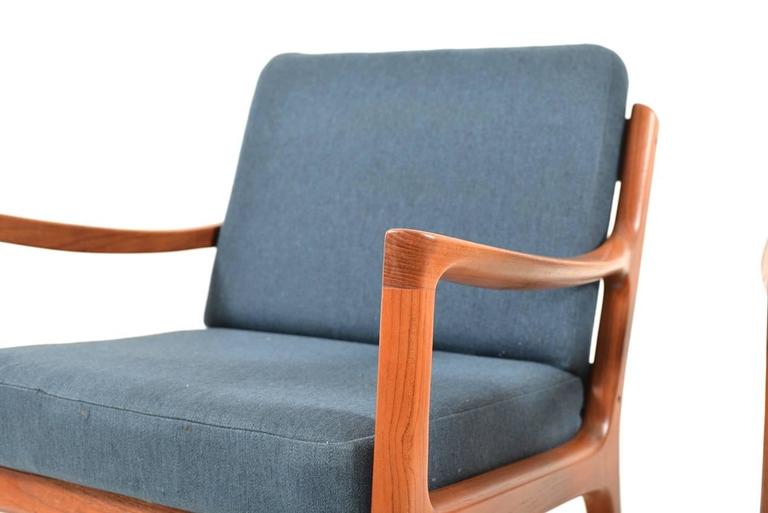 Pair of Senator Lounge Chairs in Teak by Ole Wanscher For Sale at 1stDibs