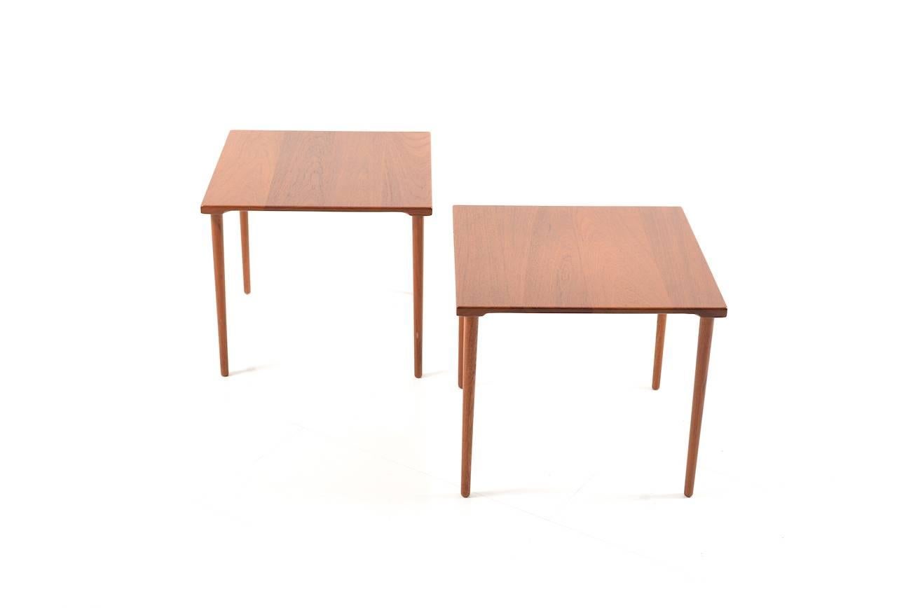 Pair of Mid-Century Danish Teak Side Tables by France & Son In Good Condition In Handewitt, DE