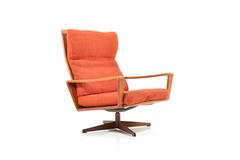 Arne Wahl Iversen Swivel Lounge Chair by Komfort Denmark, 1960s