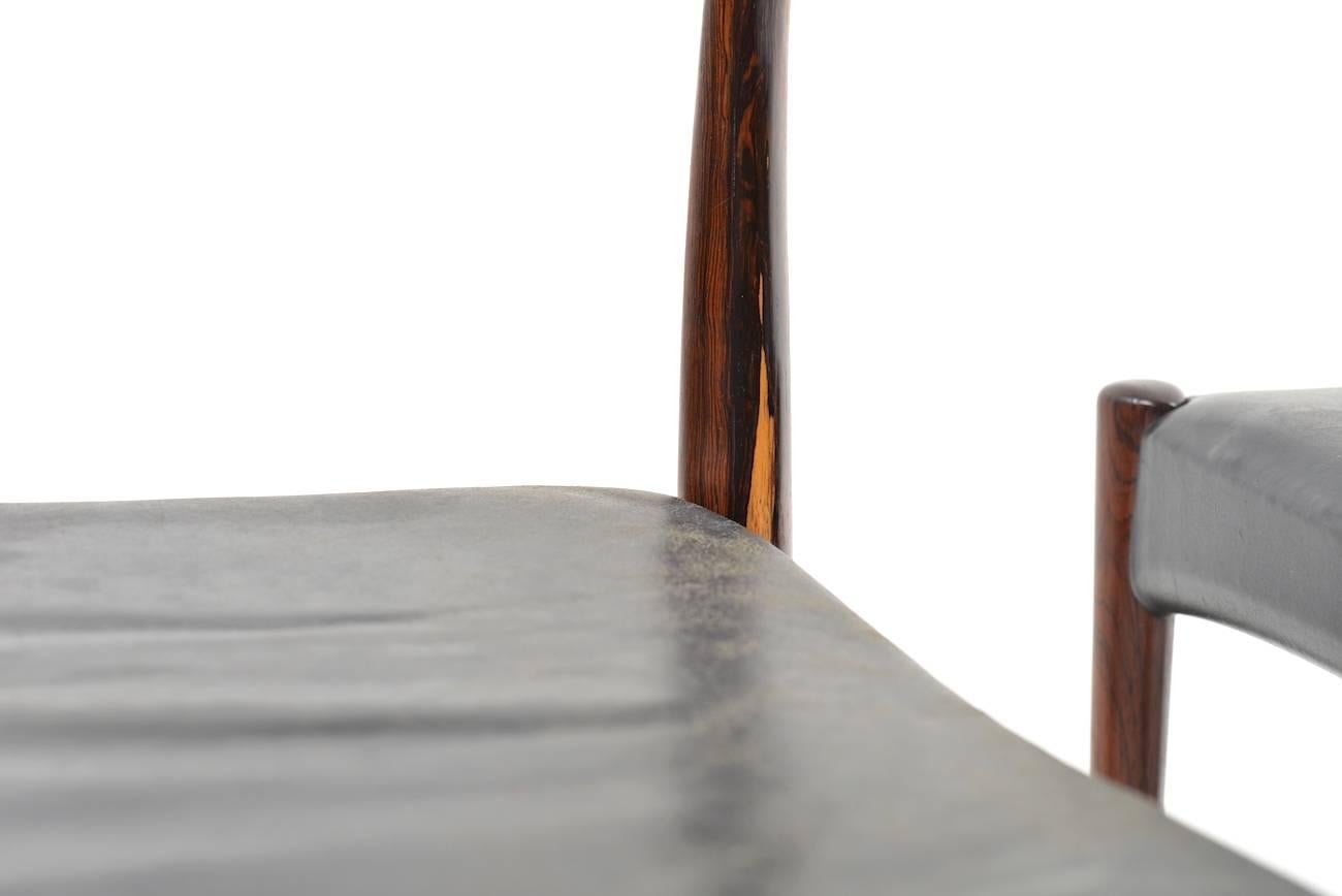 Set of Four Danish Rosewood Dinner Chairs, Fine Danish Quality 3
