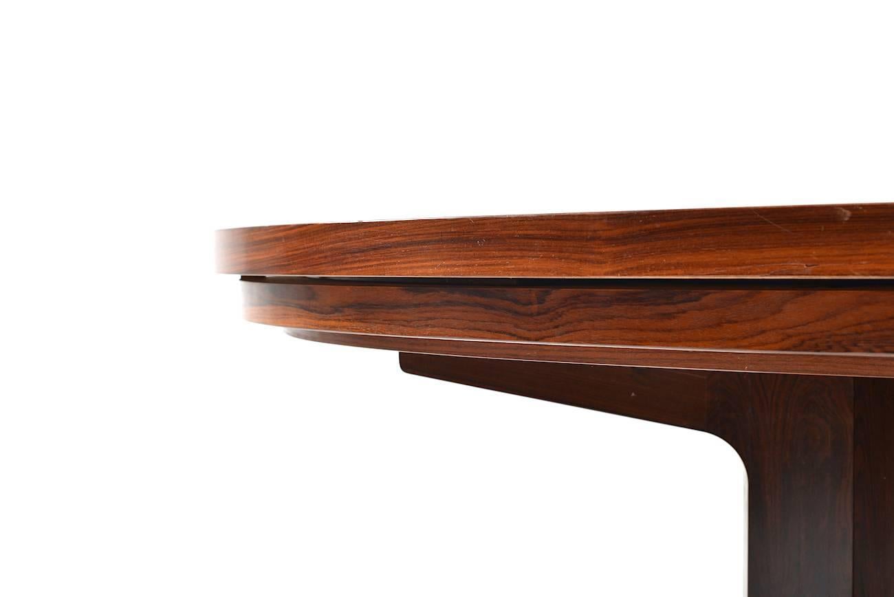 Brass Rare and fantastic Dyrlund Smith Flip Flap Dining Table in Rosewood, 1960s For Sale