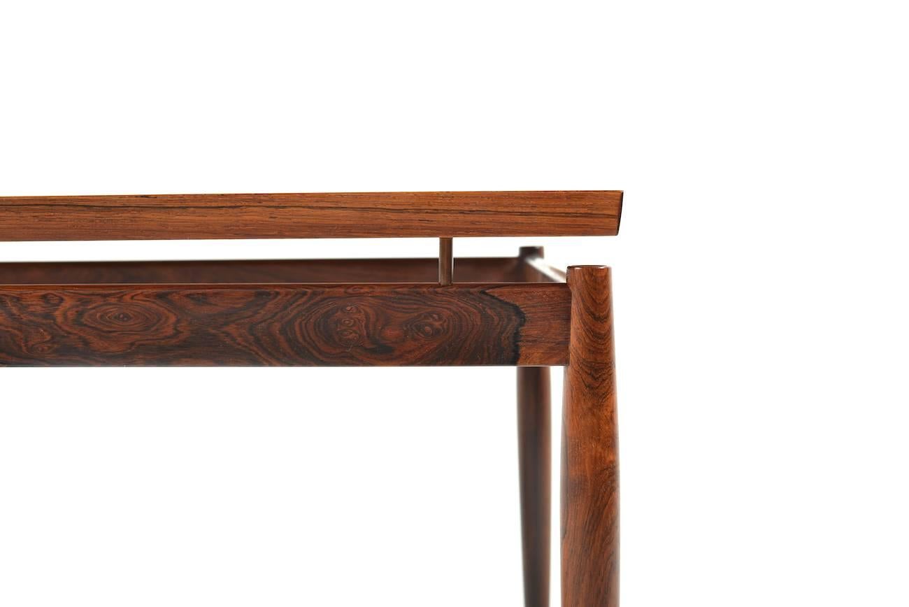 Scandinavian Modern Rectangular Rosewood Sofa Table by Grete Jalk For Sale