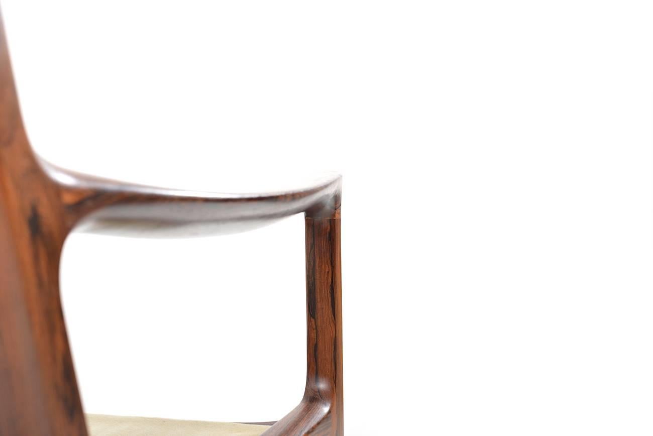 Pair of Rare Senator Easy Chairs in Rosewood by Ole Wanscher 1