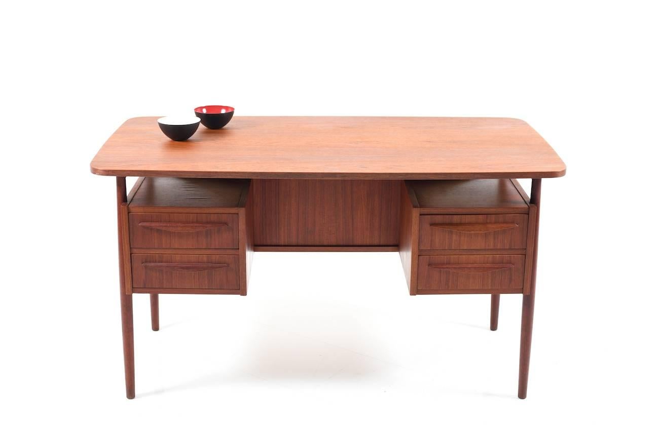 Scandinavian Modern Midcentury Danish Desk in Teak For Sale
