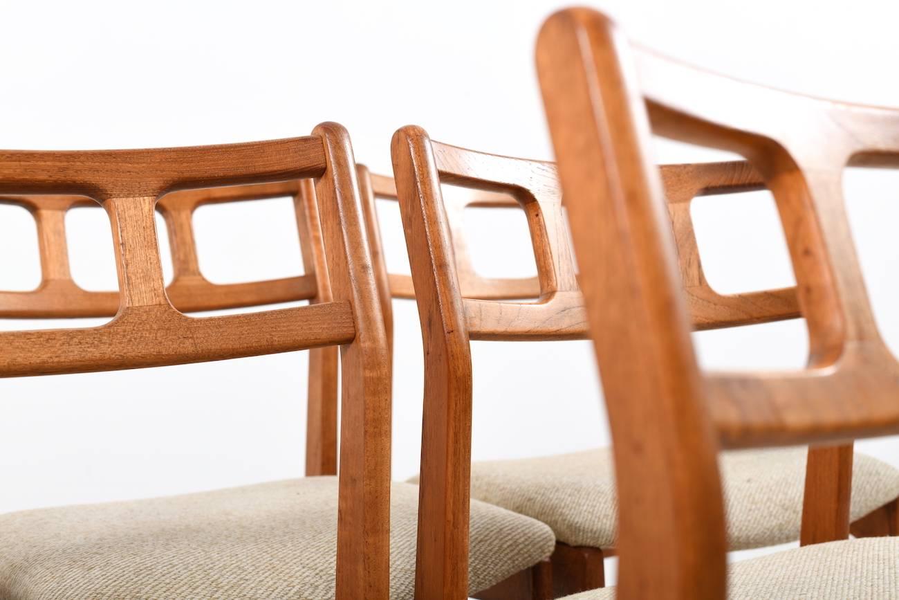 Mid-20th Century Set of Six Danish Teak Dinner Chairs