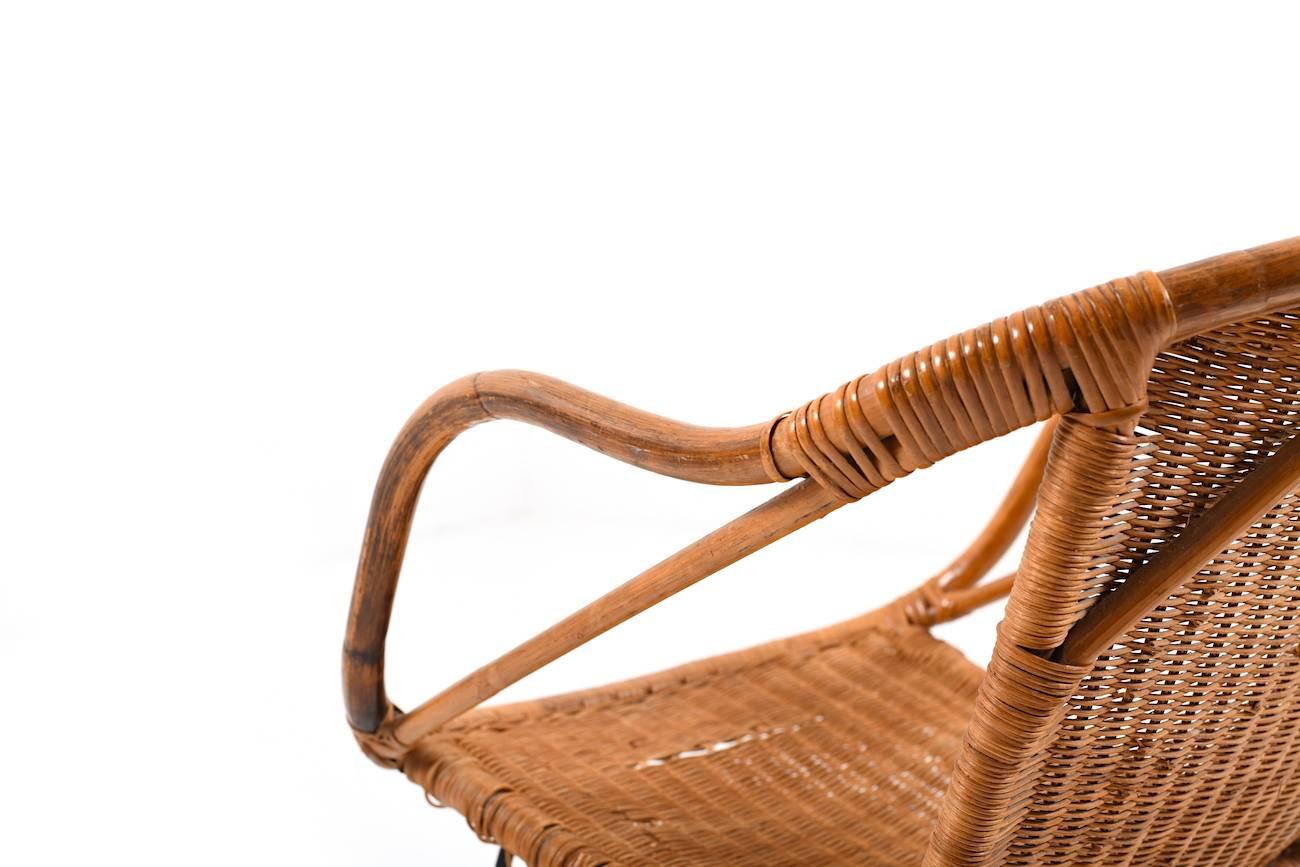 Early Danish Basket Chair, 1940s In Good Condition For Sale In Handewitt, DE