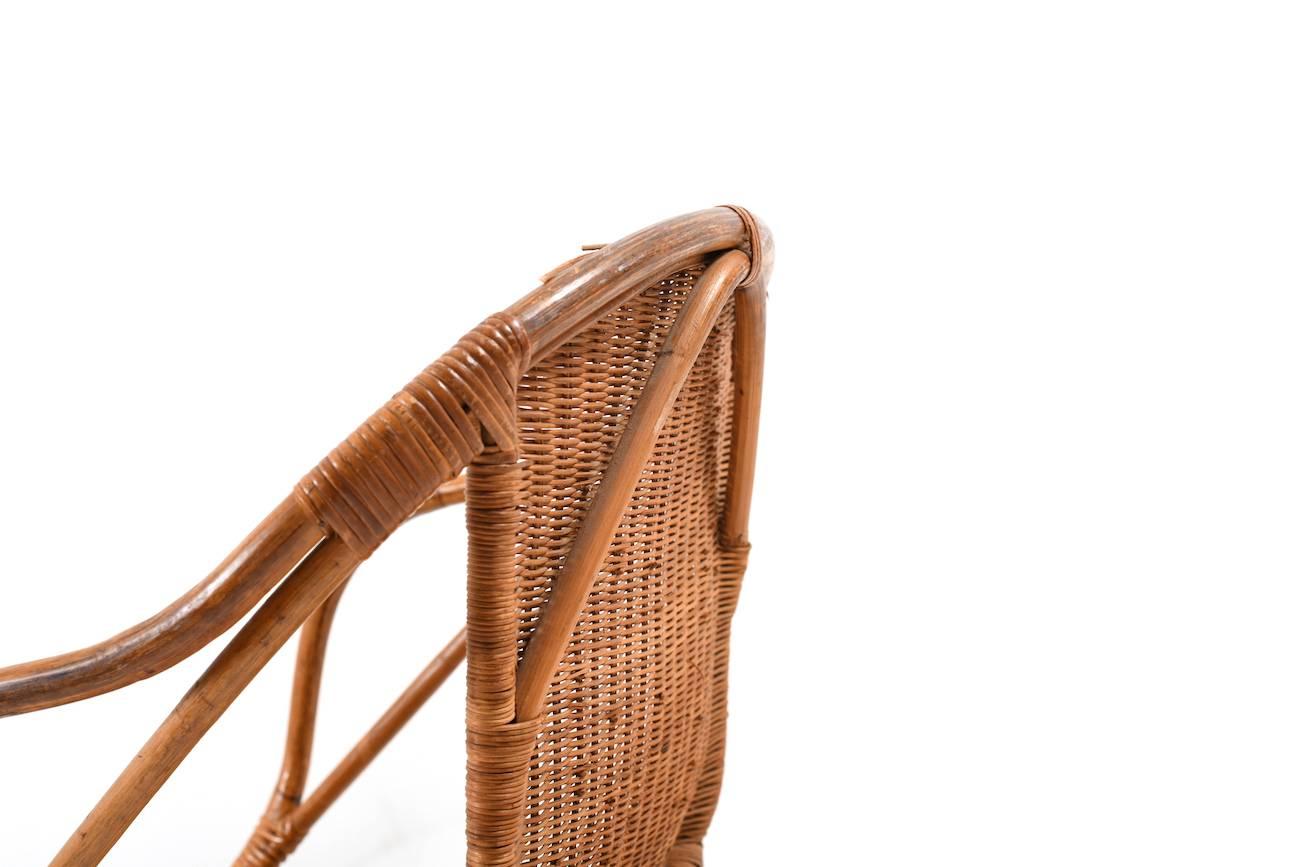 Metal Early Danish Basket Chair, 1940s For Sale