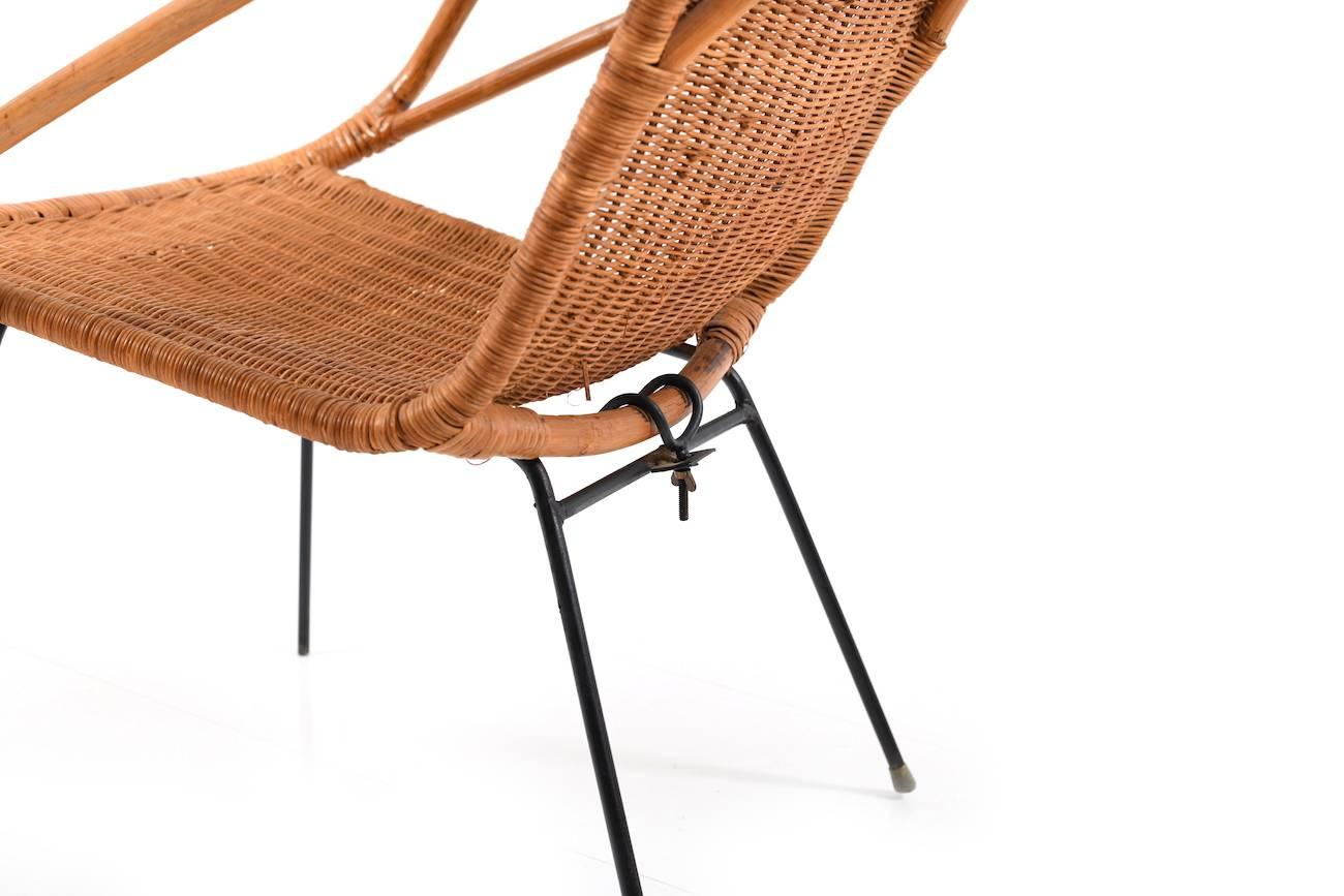 Early Danish Basket Chair, 1940s For Sale 1