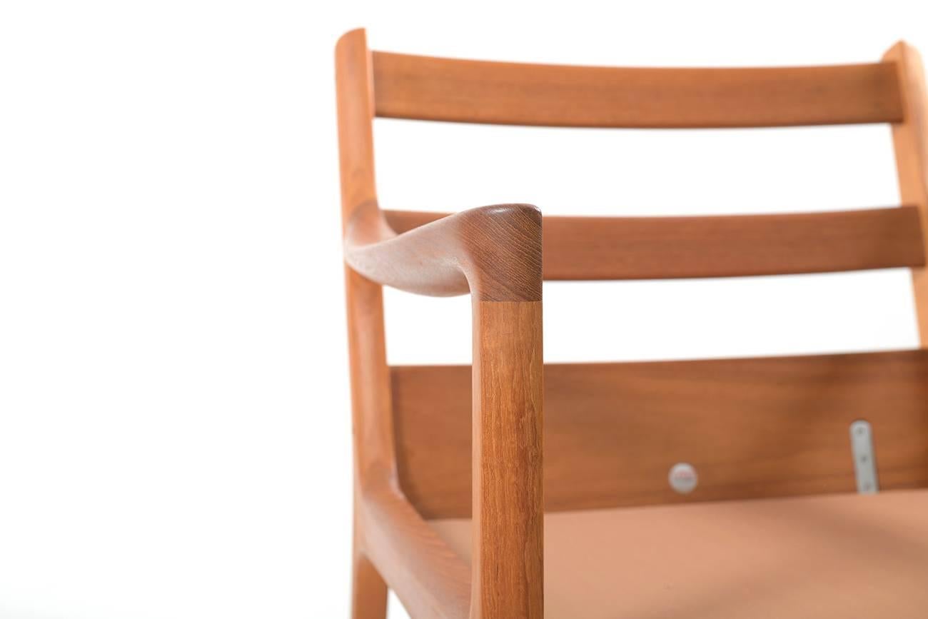 Fabric Pair of Senator Easychairs in Teak by Ole Wanscher