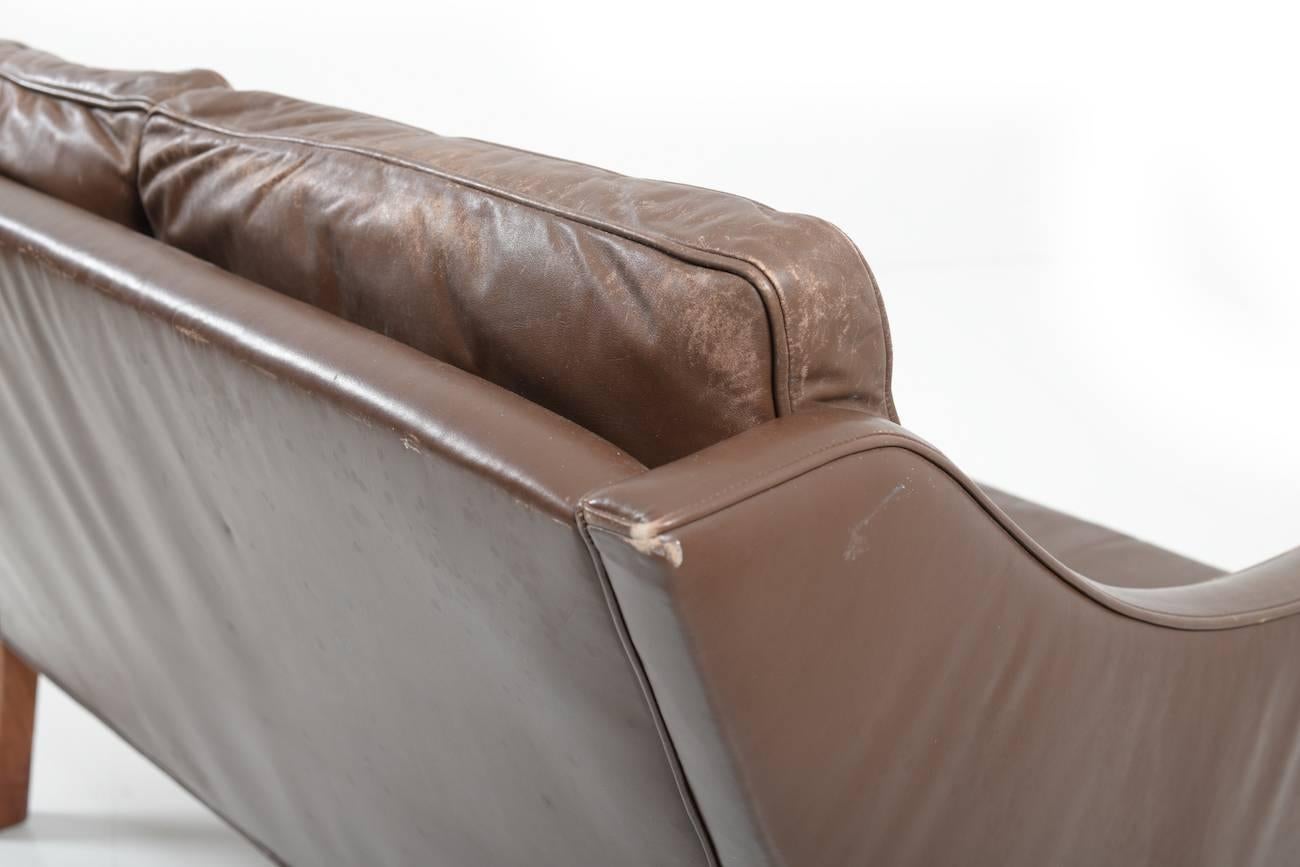 Leather Sofa 2208 by Børge Mogensen For Sale 2