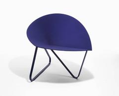 'Curved Chair' Felt Padded and Coated Steel in Customizable Color