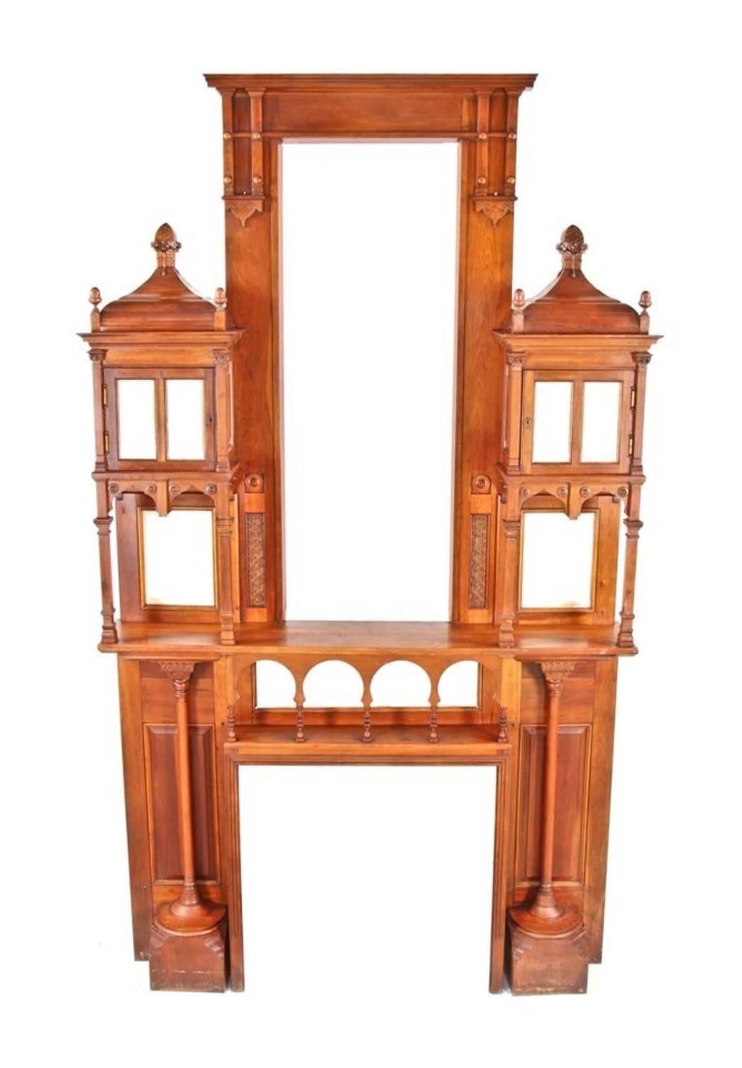19th Century Cherry Wood Interior Mantel from the Cook Mansion