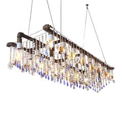 Industrial Collection Triple Rail Chandelier