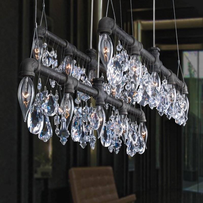 American Tribeca Bar Chandelier, Five-Bulb For Sale