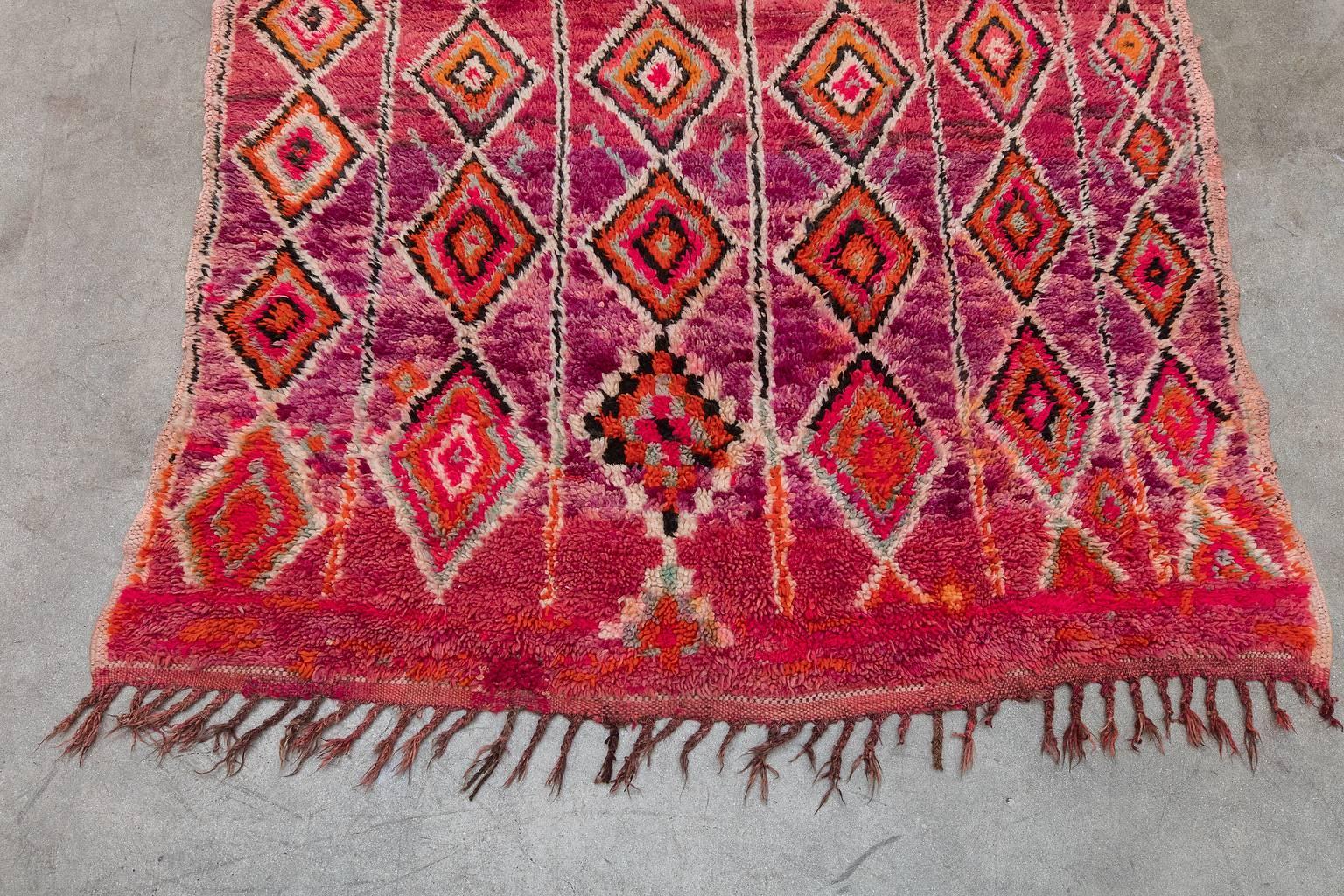 Tribal Vintage Moroccan Boujad Rug
