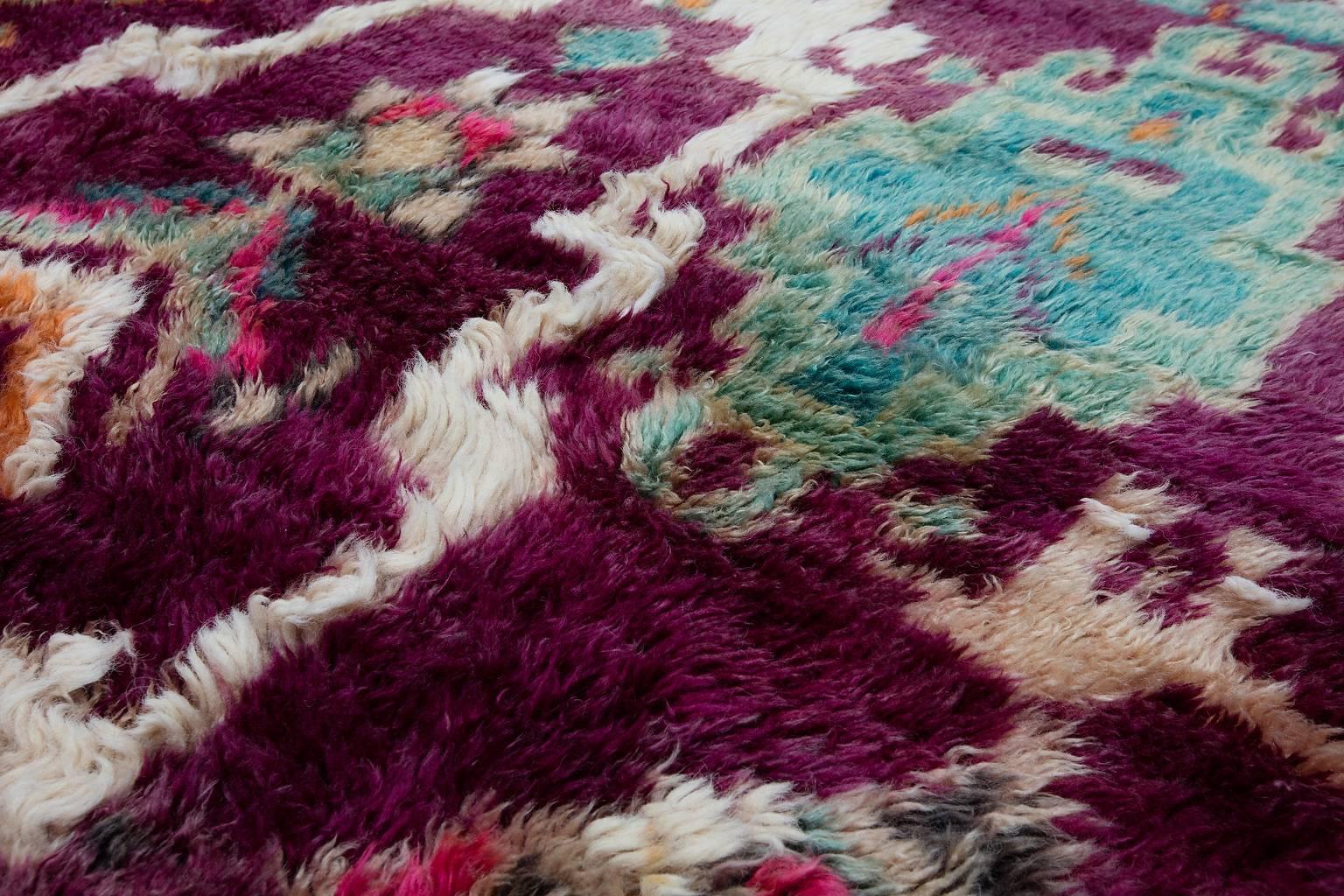 Wool Vintage Moroccan Talsint Rug For Sale