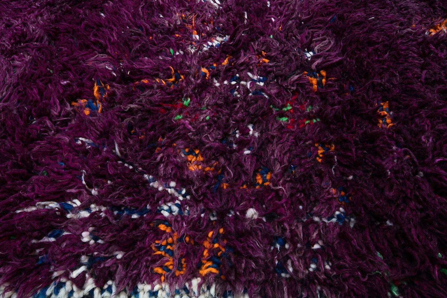Vintage Moroccan Zayan Rug In Excellent Condition In Palm Springs, CA
