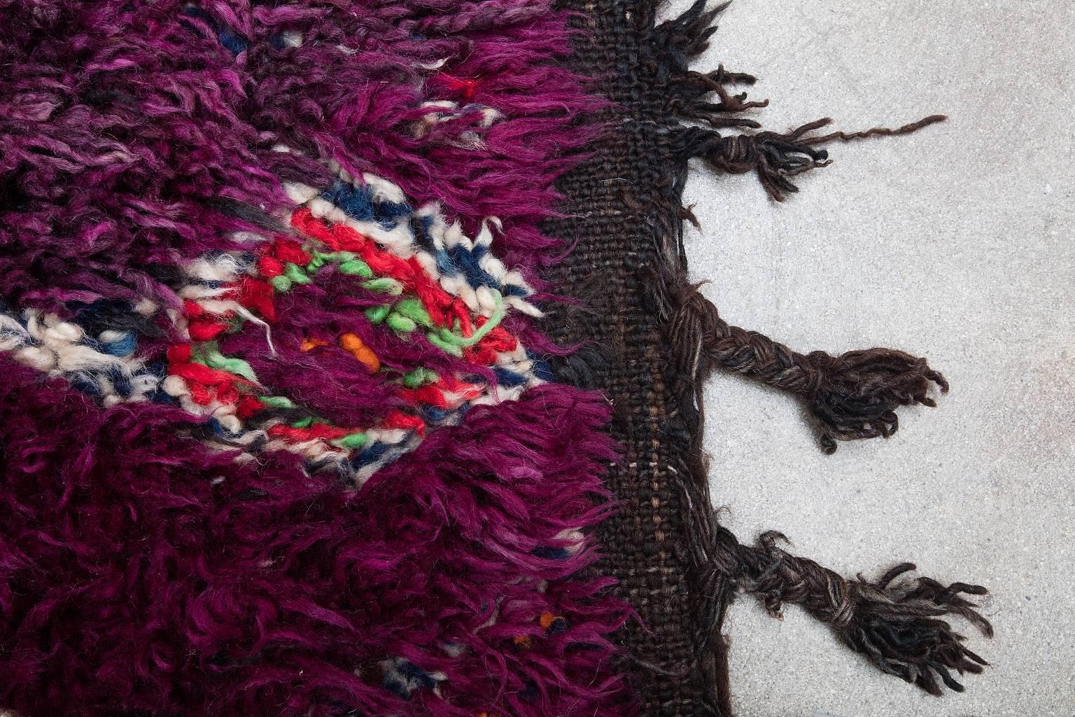 Wool Vintage Moroccan Zayan Rug