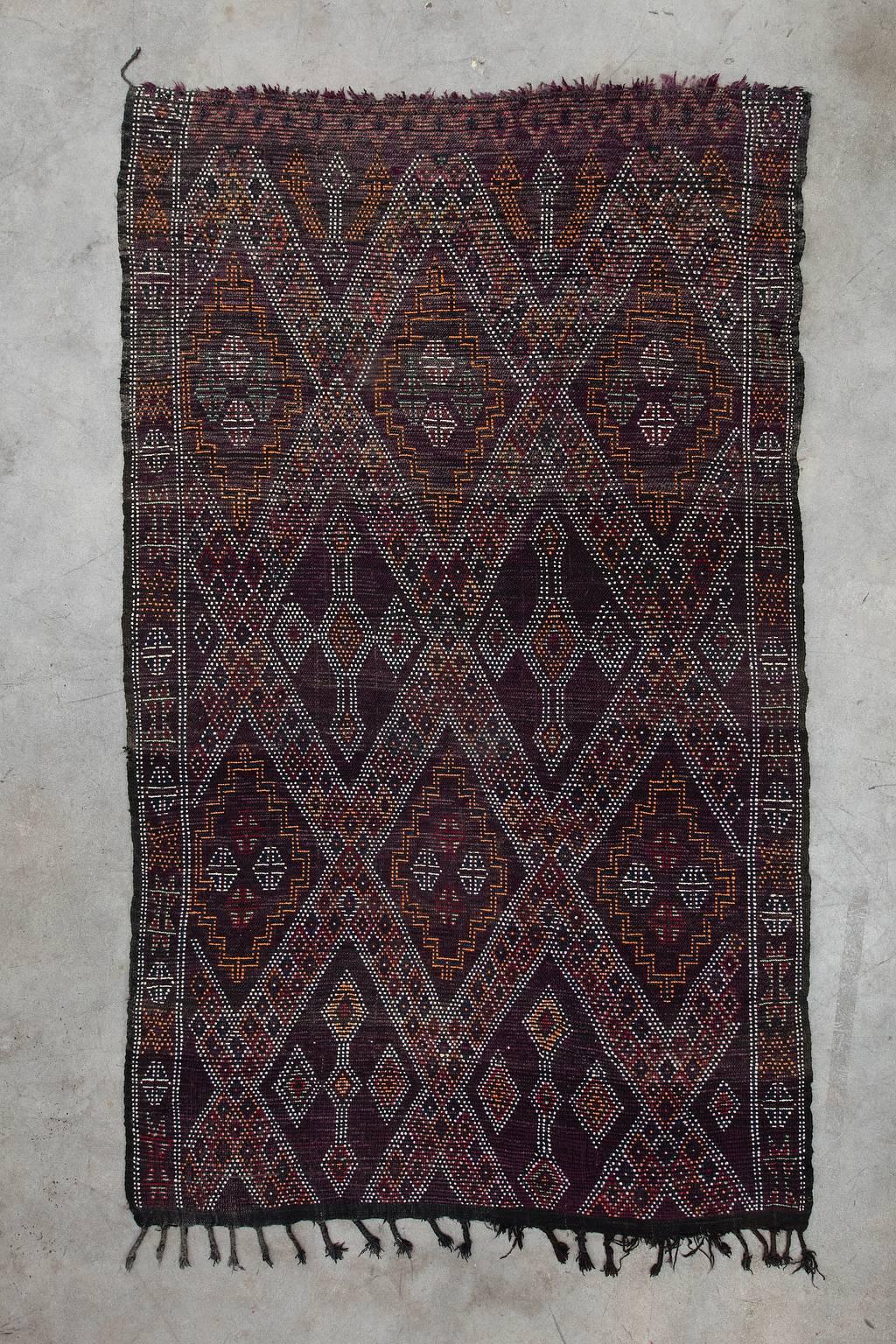 Vintage Moroccan Zayan Rug 1