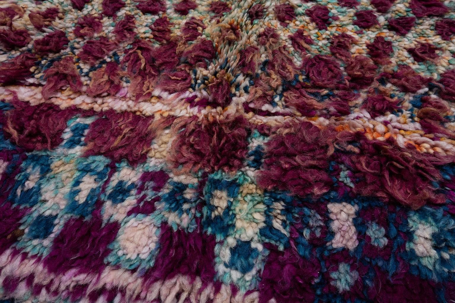Wool Vintage Moroccan Beni M'guild Rug For Sale
