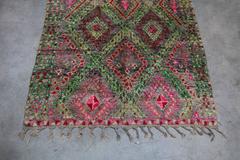 Vintage Moroccan Ait Seghrouchène Rug, Pink and Green