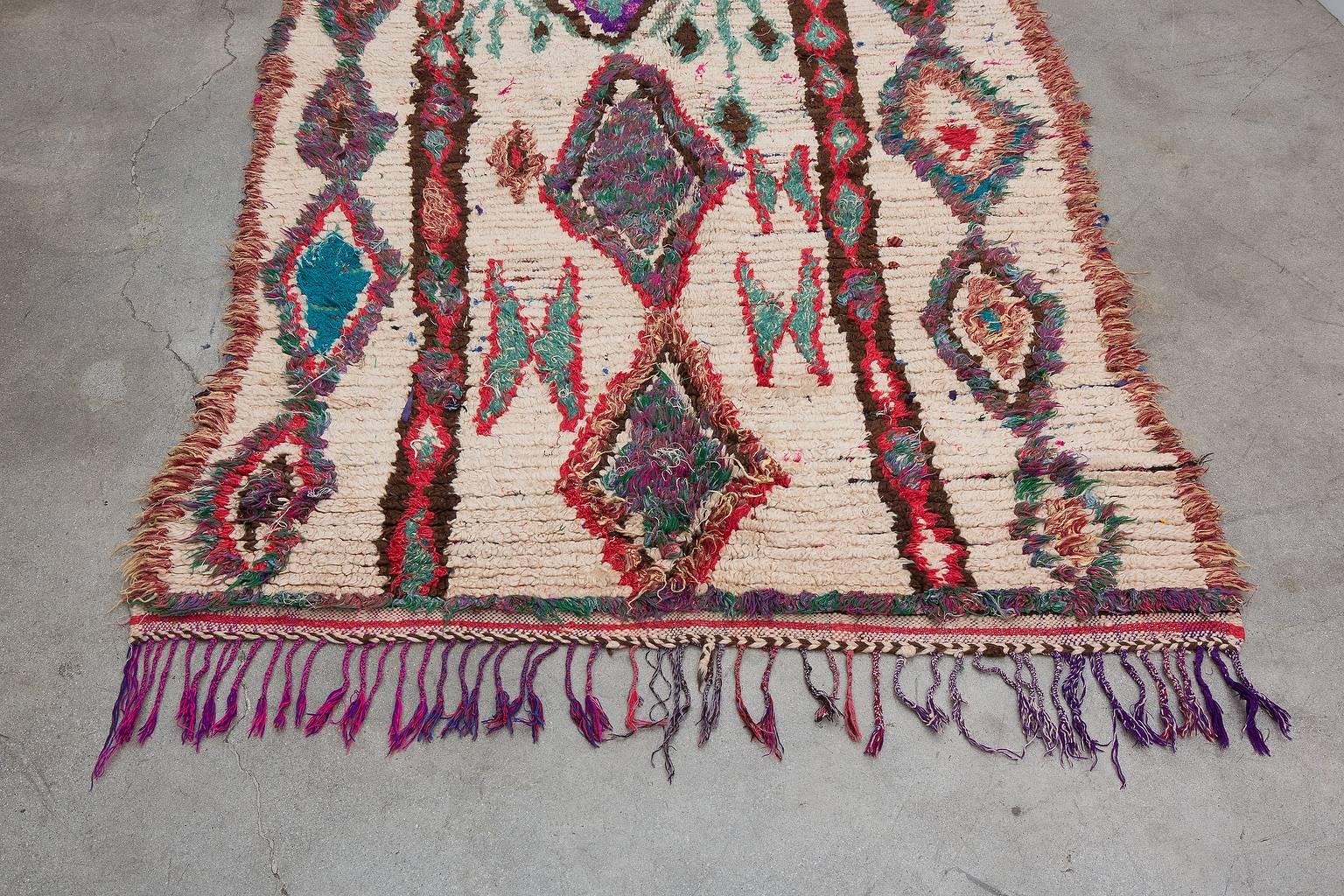 Tribal Vintage Moroccan Azilal Rug For Sale