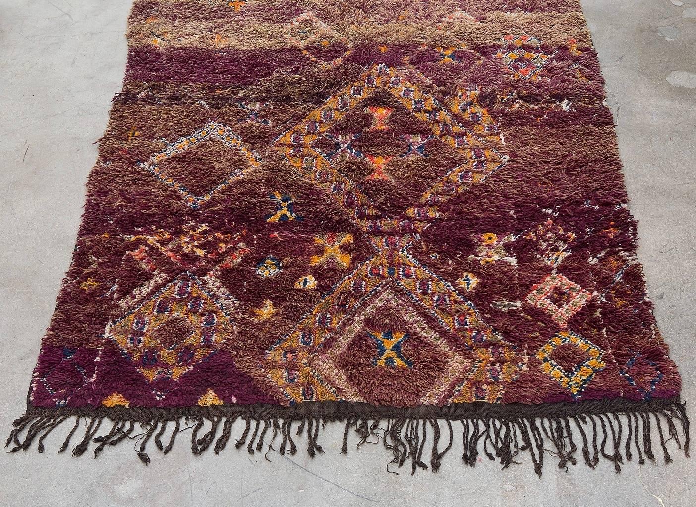 Tribal Vintage Moroccan Beni M'guild Rug  For Sale