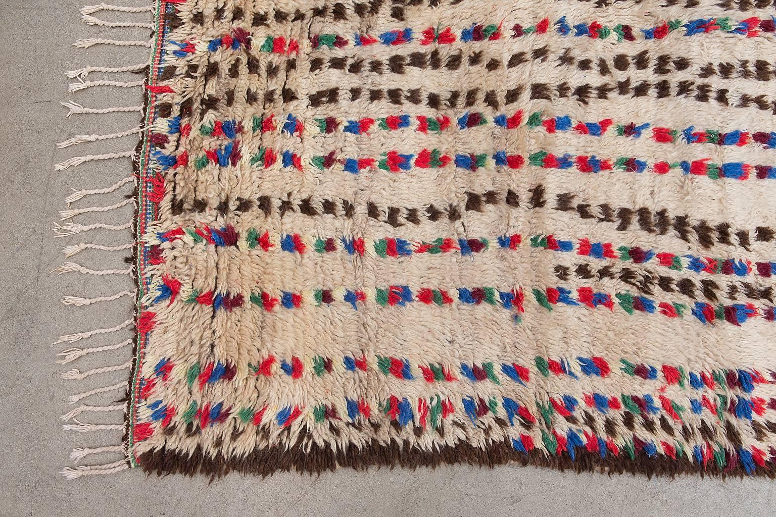 Tribal Vintage Moroccan Azilal Rug For Sale