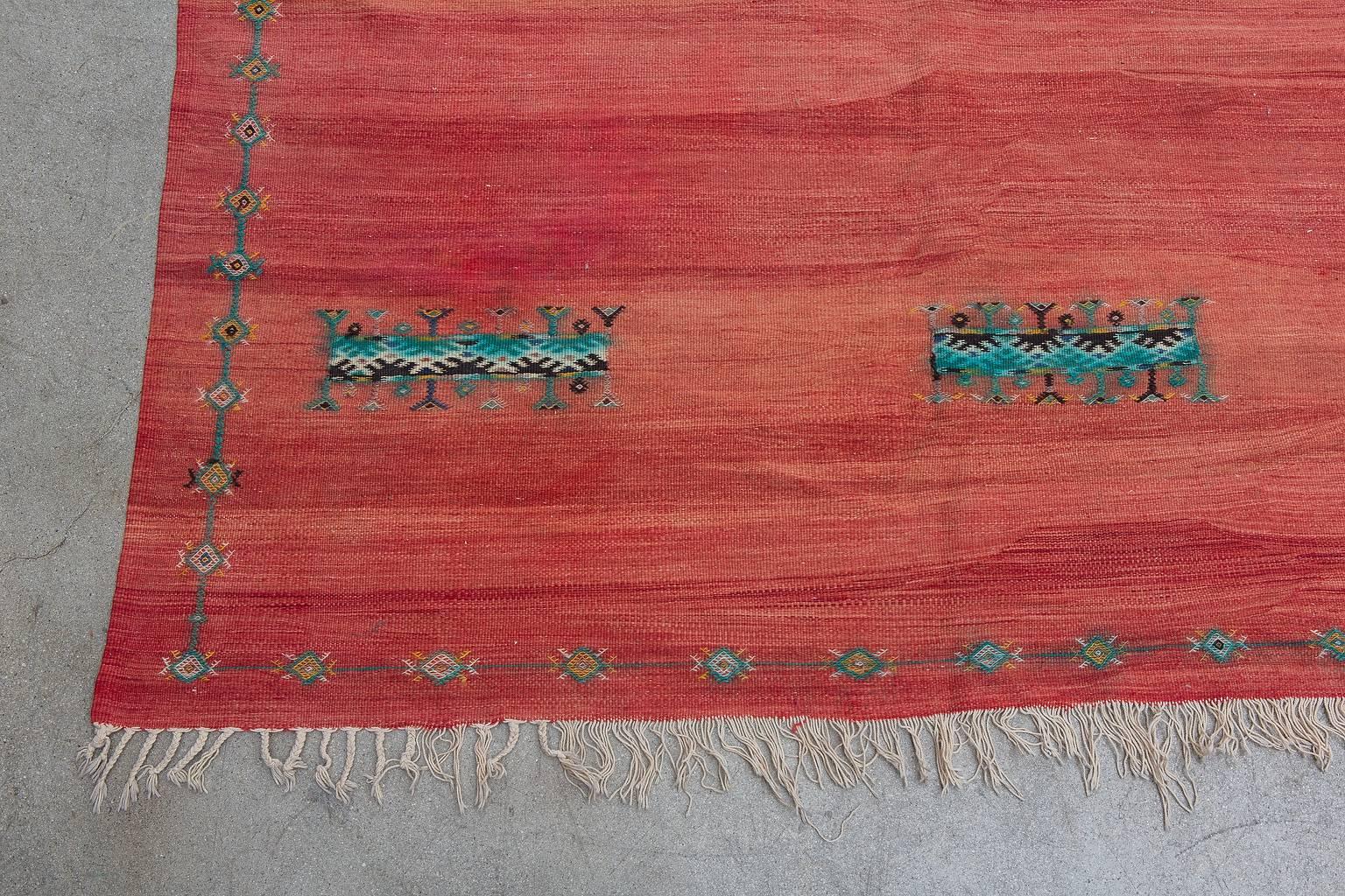 Tribal Akhnif Ait Ouaouzguite Vintage Moroccan Rug, Large For Sale