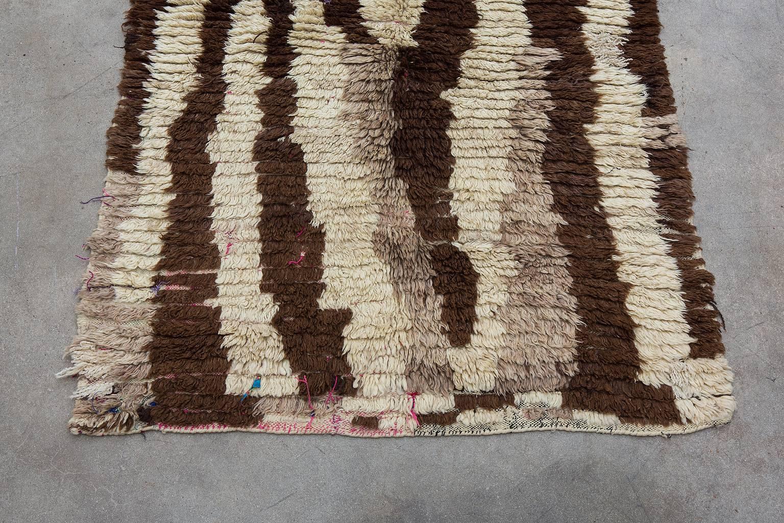 Hand-Knotted Vintage Moroccan Ourika Rug