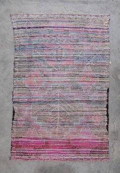Vintage Moroccan Boujad Rug, Pink and Brown