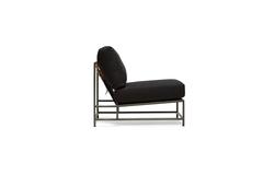 Black Canvas and Blackened Steel Chair