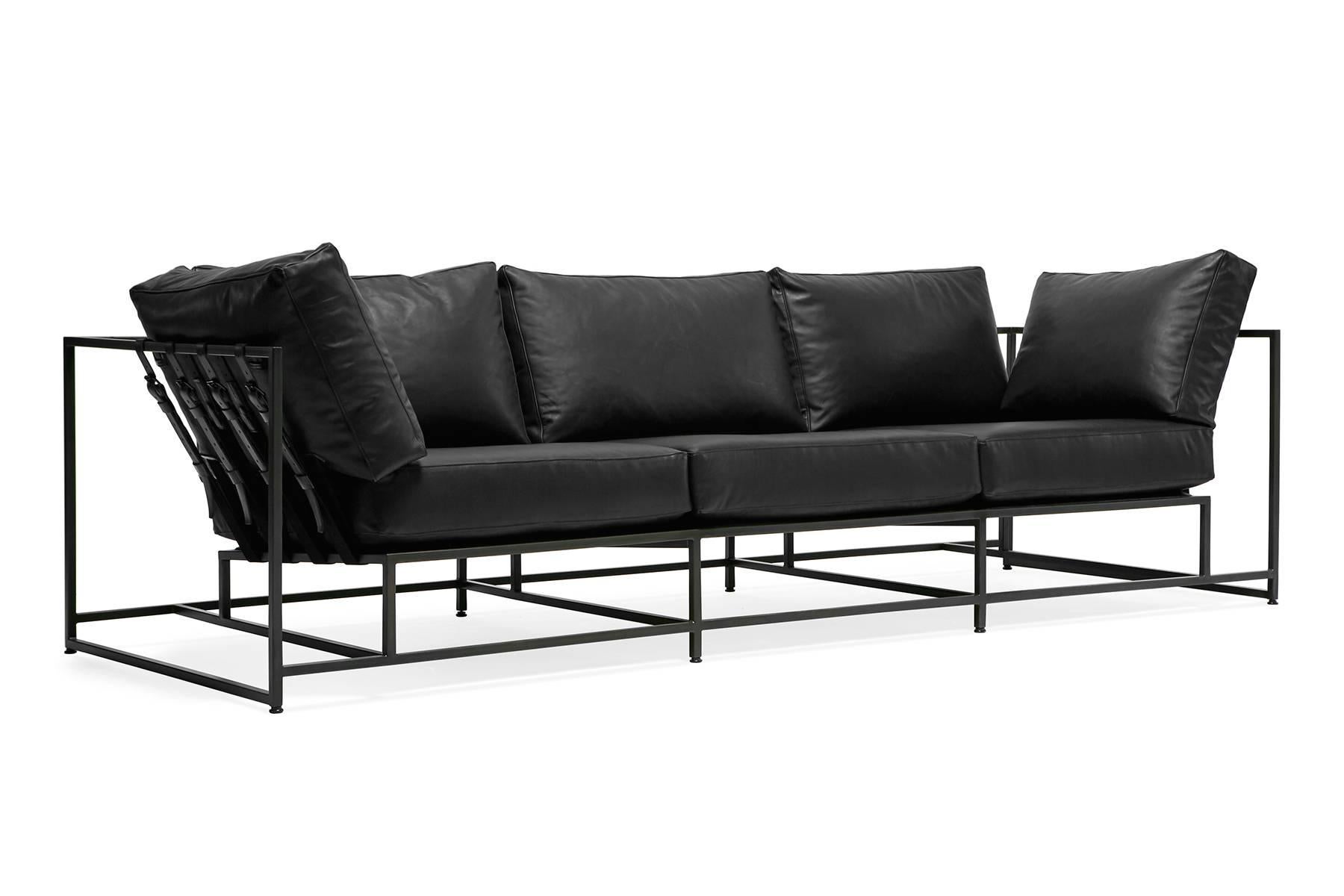 
The Inheritance Sofa by Stephen Kenn is as comfortable as it is unique. The design features an exposed construction composed of three elements - a steel frame, plush upholstery, and supportive belts. The deep seating area is perfect for a relaxing