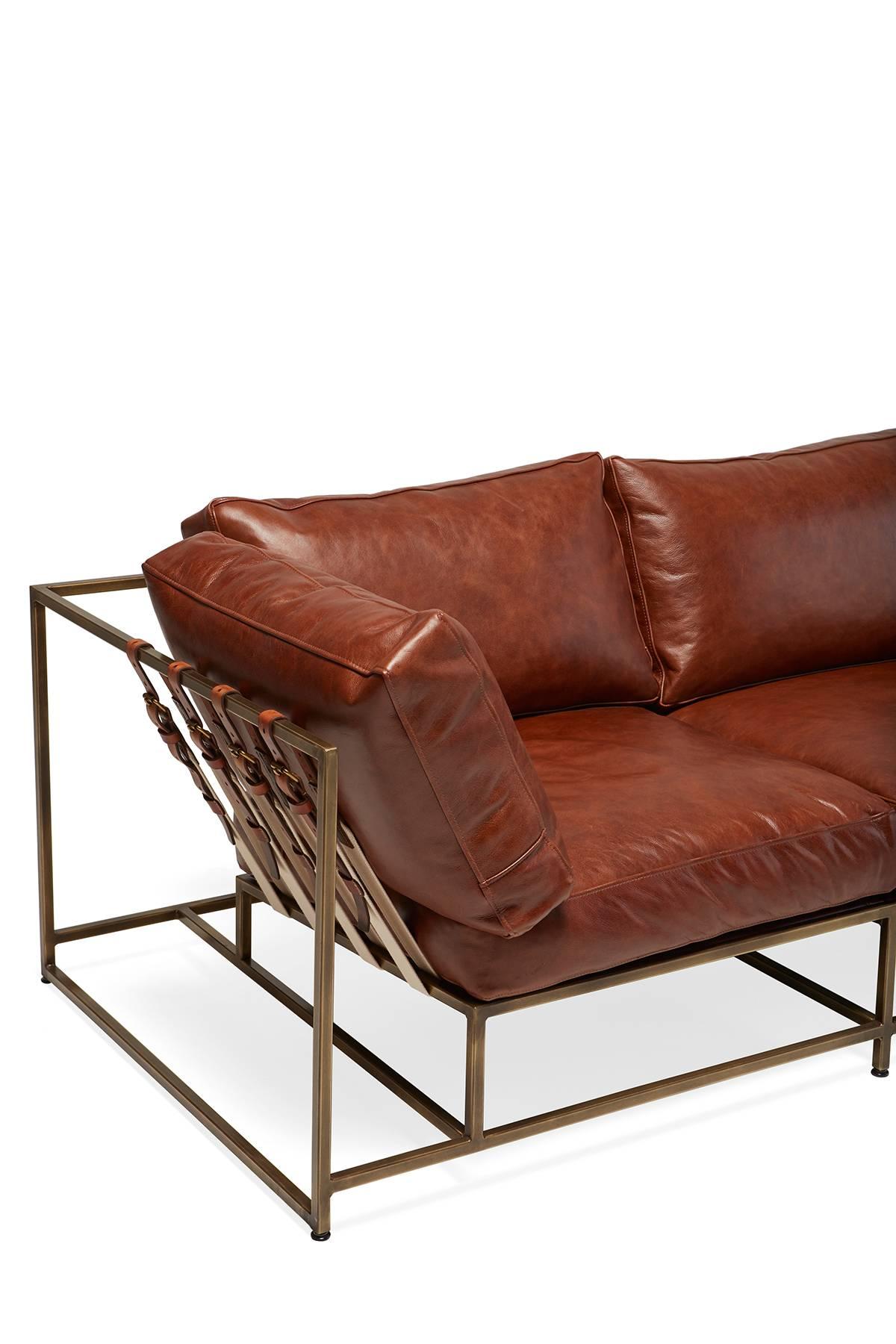 walnut brown sofa