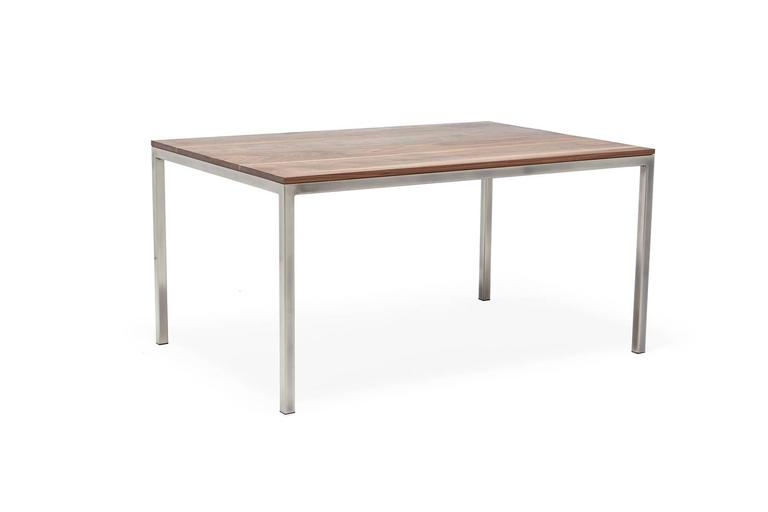 Walnut And Antique Nickel Small Dining Table For At 1stdibs Antique Nickel Small Dining Table